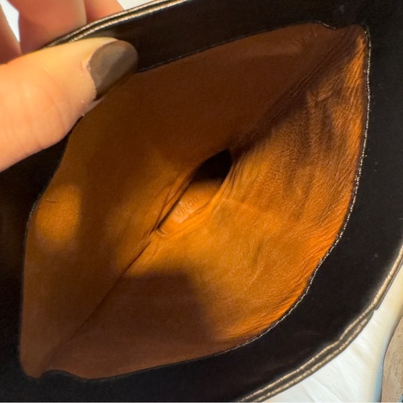 Vince. Hidden Wedge Knee High Leather Riding  Boot Black, Size 8 - Picture 9 of 12